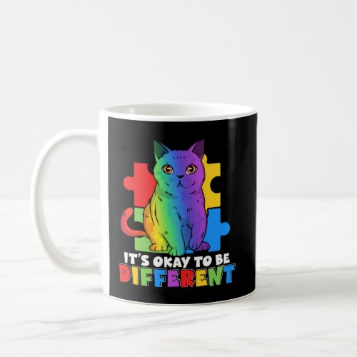 It s Okay To Be Different Cat Puzzle Autism Awaren Coffee Mug