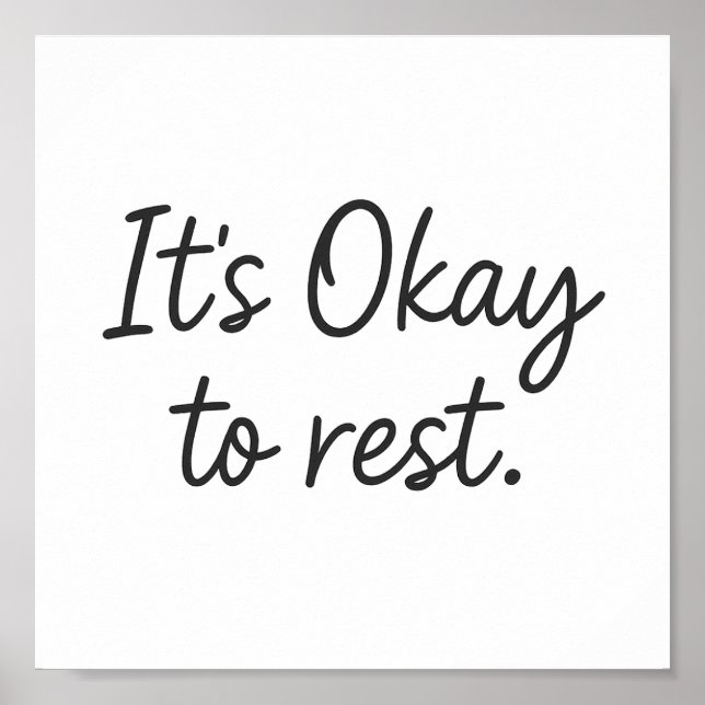 It’s Okay to Rest – Wall Print (Front)