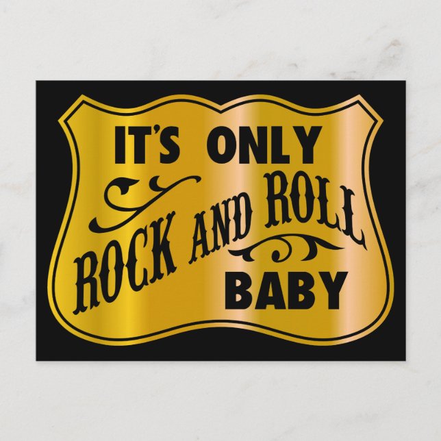 It´s Only Rock And Roll Baby Postcard (Front)