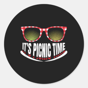 It’s Picnic Time Family Trip Summer Vacation Campi Classic Round Sticker