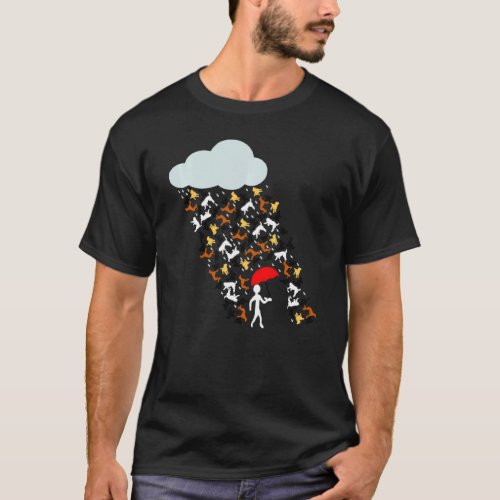 It S Raining Cats And Dogs Funny Cat Dog T_Shirt