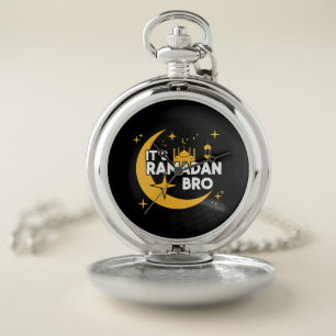 It’s Ramadan Bro Happy Fasting Islamic Crescent Pocket Watch