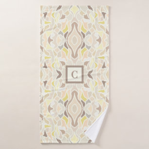 It’s So Ivory Geometric Abstract Pattern Bath Towel