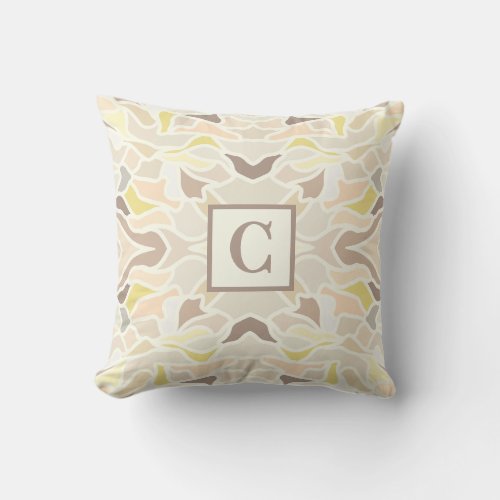 Its So Ivory Geometric Abstract Pattern  Throw Pillow