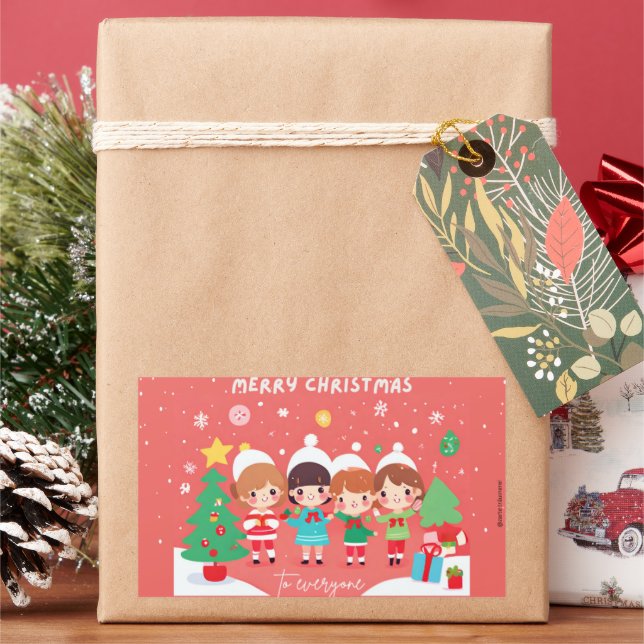 It´s so Kawaii Christmas | Children | Rectangular Sticker (Holiday)