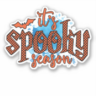It’s Spooky Season – Orange Polka Dot Sticker