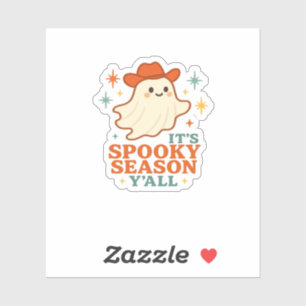 It’s Spooky Season Y’all Cowboy Boo Sticker