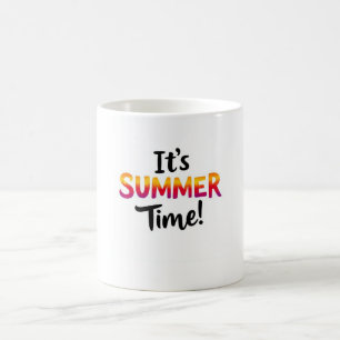 It’s Summer Time Rainbow Typography Mug