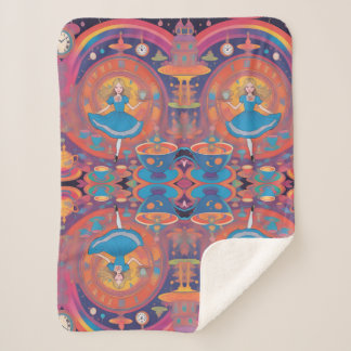 It’s Tea Time Alice Sherpa Blanket