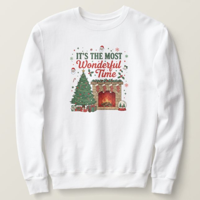 It’s The Most Wonderful Time, Joyful Christmas Sea Sweatshirt (Design Front)