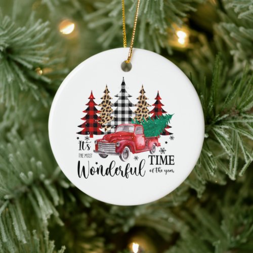 Its the Most Wonderful Time of the Year Ceramic Ornament