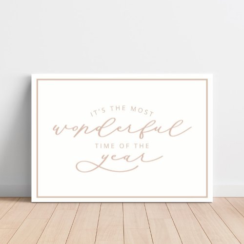 Its the Most Wonderful Time of the Year Christmas Faux Canvas Print