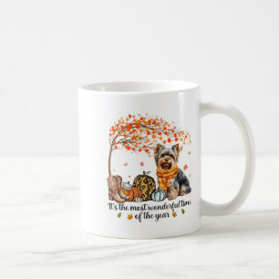 It’s The Most Wonderful Time Yorkie Pumpkins Autum Coffee Mug
