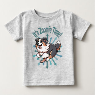 It’s Zoomie Time Australian Shepherd Baby T-Shirt