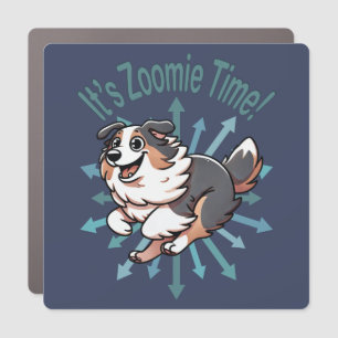 It’s Zoomie Time Australian Shepherd Car Magnet