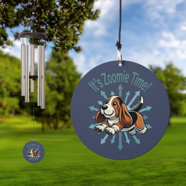 It’s Zoomie Time Basset Hound Wind Chime (Outdoor)