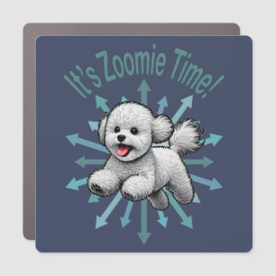 It’s Zoomie Time Bichon Frise Car Magnet