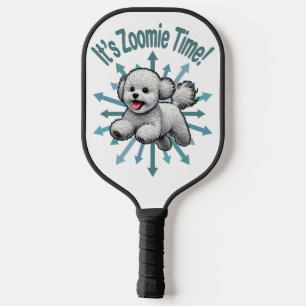 It’s Zoomie Time Bichon Frise Pickleball Paddle