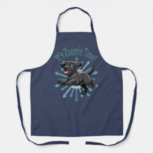 It’s Zoomie Time Black Lab Apron