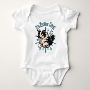 It’s Zoomie Time Border Collie Baby Bodysuit