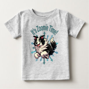 It’s Zoomie Time Border Collie Baby T-Shirt