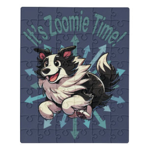 It’s Zoomie Time Border Collie Jigsaw Puzzle