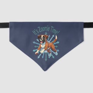 It’s Zoomie Time Boxer Pet Bandana Collar