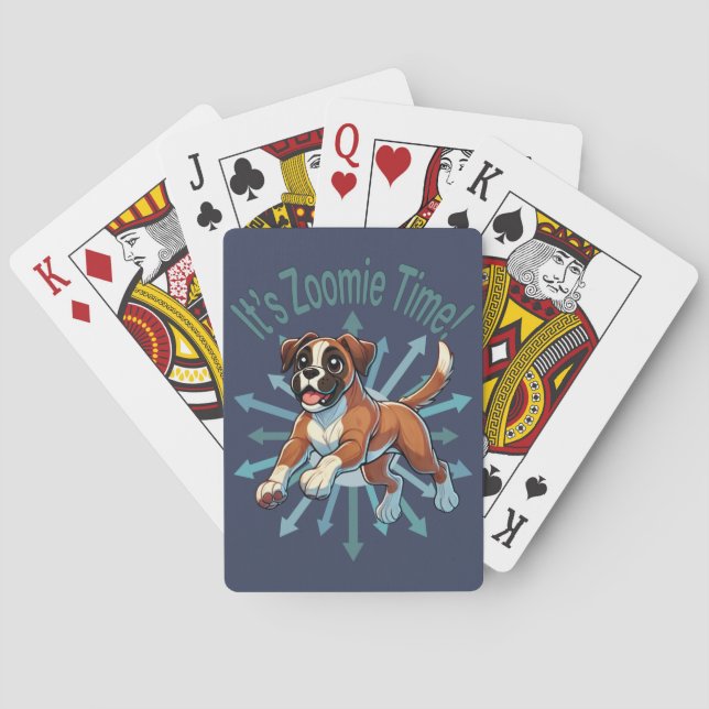 It’s Zoomie Time Boxer Poker Cards (Back)