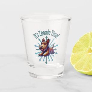 It’s Zoomie Time Brown Scotty Shot Glass