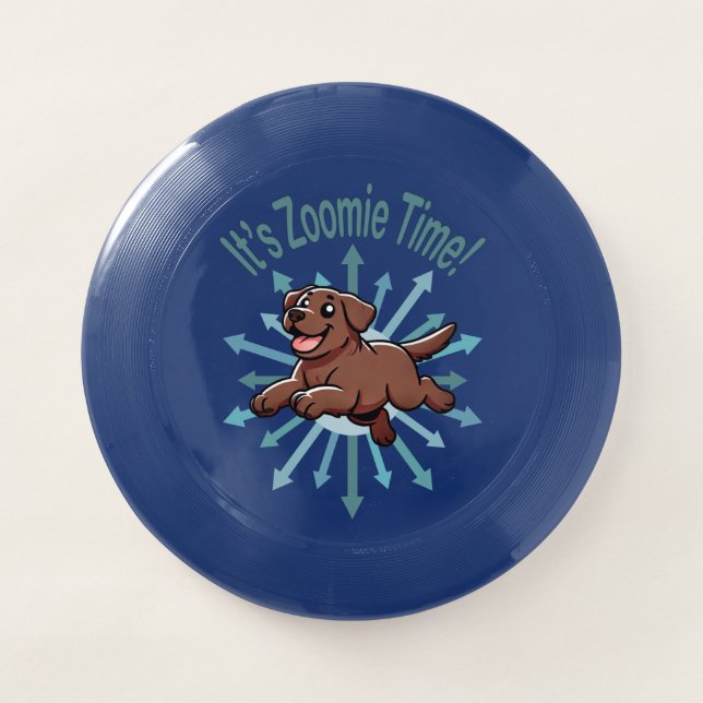 It’s Zoomie Time Chocolate Lab Wham-O Frisbee (Front)