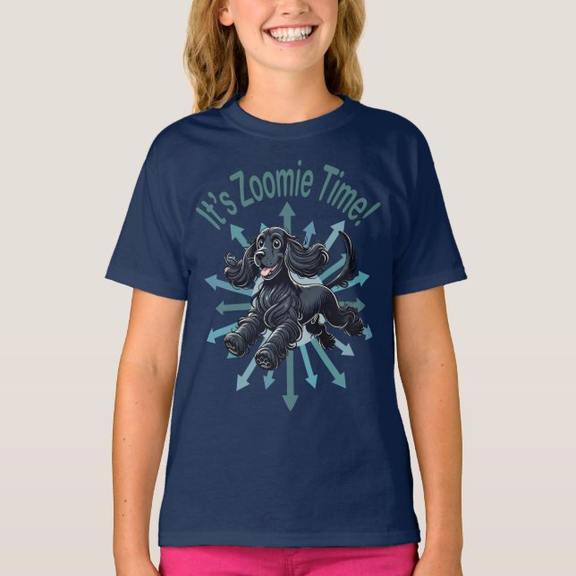 It’s Zoomie Time Cocker Spaniel T-Shirt (Front)