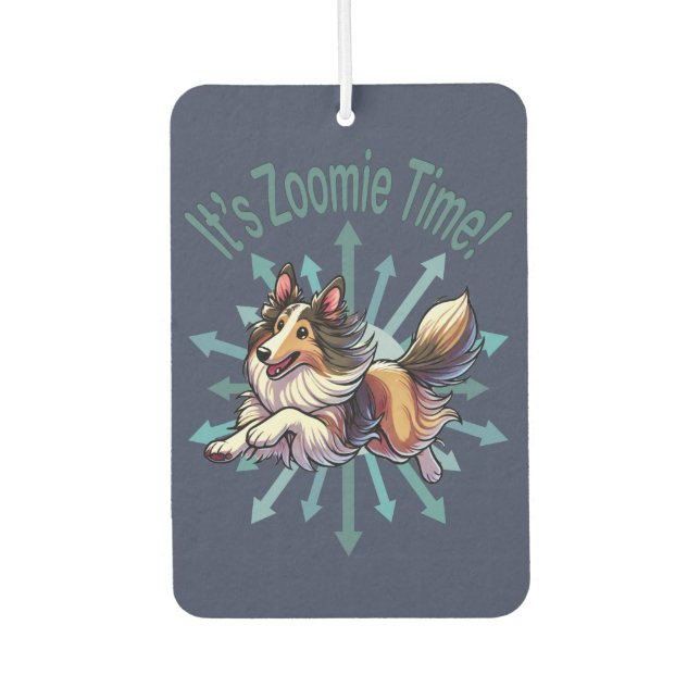 It’s Zoomie Time Collie Air Freshener (Front)