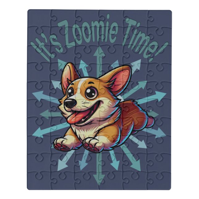 It’s Zoomie Time Corgi Jigsaw Puzzle (Puzzle Vertical)