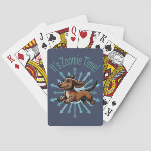 It’s Zoomie Time Dachshund Poker Cards