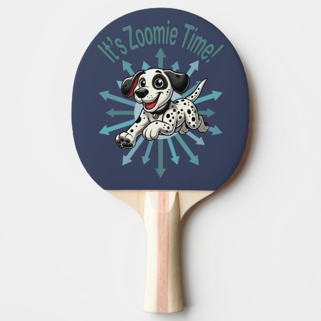 It’s Zoomie Time Dalmatian Ping Pong Paddle (Front)
