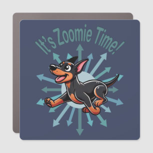 It’s Zoomie Time Doberman Pincher Car Magnet