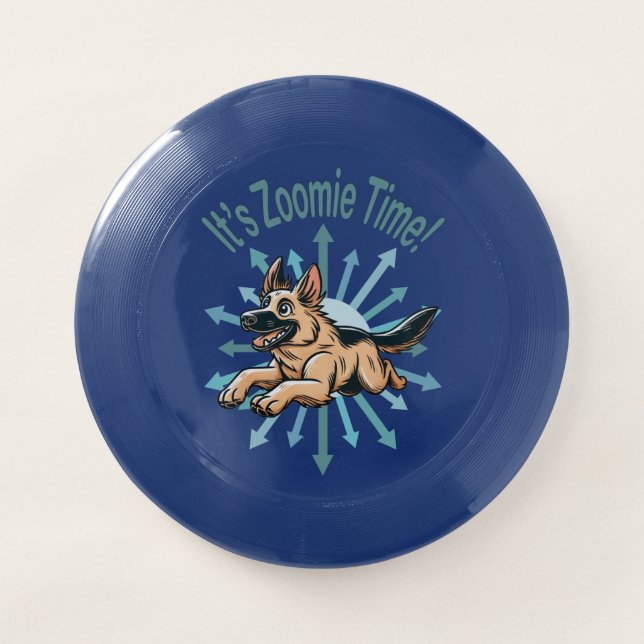 It’s Zoomie Time German Shepherd Wham-O Frisbee (Front)