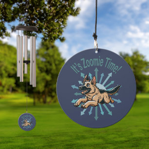 It’s Zoomie Time German Shepherd Wind Chime