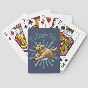 It’s Zoomie Time Golden Retriever Poker Cards