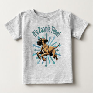 It’s Zoomie Time Great Dane Baby T-Shirt