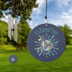 It’s Zoomie Time Greyhound Wind Chime
