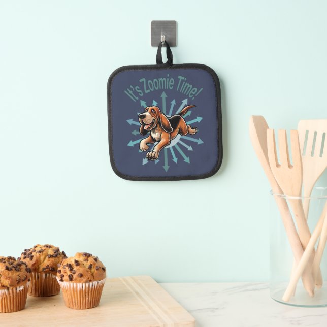 It’s Zoomie Time Hound Dog Pot Holder (Insitu(Hanging))