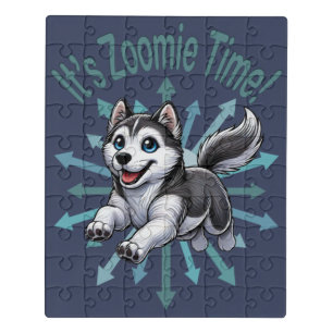 It’s Zoomie Time Husky Jigsaw Puzzle