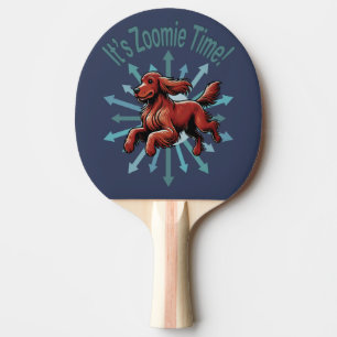 It’s Zoomie Time Irish Setter Ping Pong Paddle