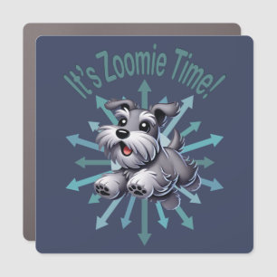 It’s Zoomie Time Miniature Schnauzer Car Magnet