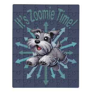 It’s Zoomie Time Miniature Schnauzer Jigsaw Puzzle