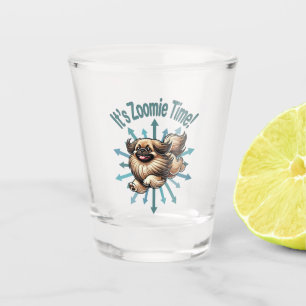 It’s Zoomie Time Pekingese Shot Glass