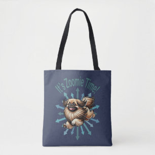 It’s Zoomie Time Pekingese Tote Bag