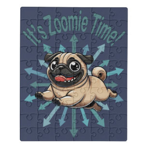 It’s Zoomie Time Pug Jigsaw Puzzle