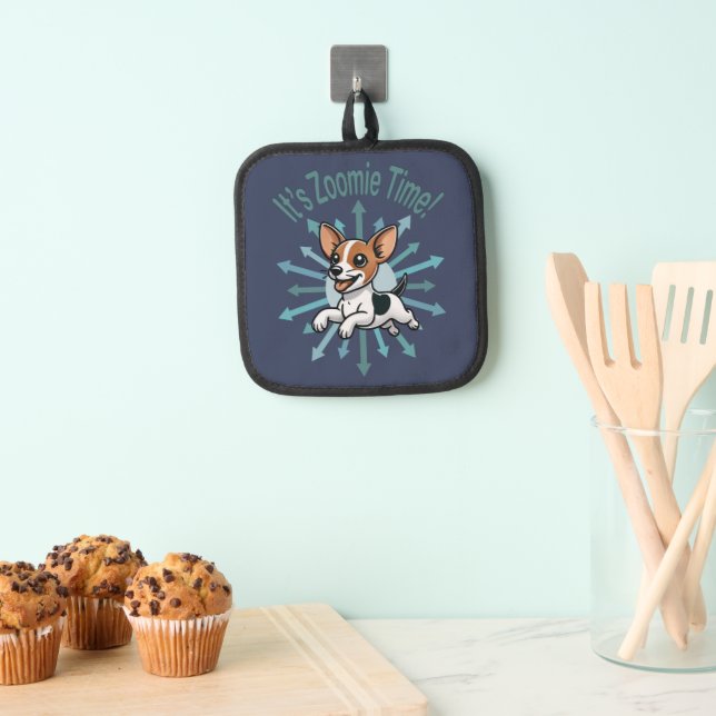 It’s Zoomie Time Rat Terrier Pot Holder (Insitu(Hanging))